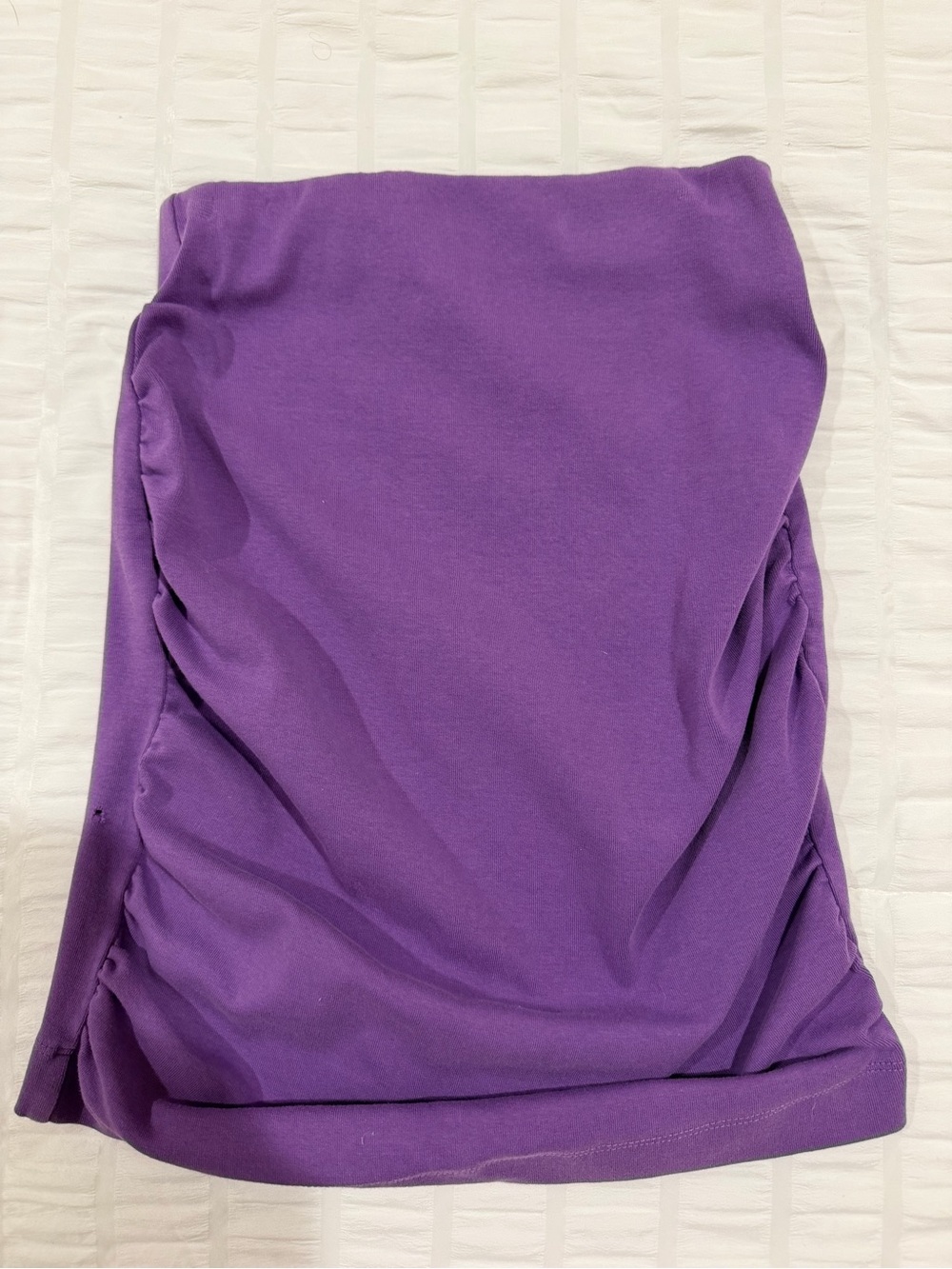 Zara Purple Ruched Side Knit Skirt